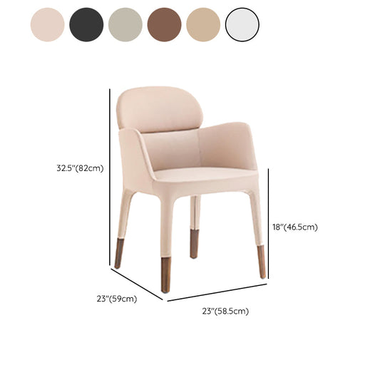 Leather Parsons Arm Chair Indoor Dining Chair for Dining Room Clearhalo 'Dining Chairs' 'Dining Tables & Seating' 'dining_chair' 'furn' 'furn_dining_chair' 'Furniture' 'Kitchen & Dining Furniture' 6575488