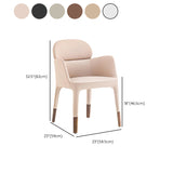 Leather Parsons Arm Chair Indoor Dining Chair for Dining Room Clearhalo 'Dining Chairs' 'Dining Tables & Seating' 'dining_chair' 'furn' 'furn_dining_chair' 'Furniture' 'Kitchen & Dining Furniture' 6575488