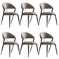 Dining Room Upholstered Chair Leather Open Back Armless Chair 6 Piece Set Gray Clearhalo 'Dining Chairs' 'Dining Tables & Seating' 'dining_chair' 'furn' 'furn_dining_chair' 'Furniture' 'Kitchen & Dining Furniture' 6575493