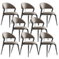 Dining Room Upholstered Chair Leather Open Back Armless Chair 8 Piece Set Gray Clearhalo 'Dining Chairs' 'Dining Tables & Seating' 'dining_chair' 'furn' 'furn_dining_chair' 'Furniture' 'Kitchen & Dining Furniture' 6575495