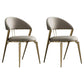 Dining Room Upholstered Chair Leather Open Back Armless Chair 2 Piece Set Brass Gold Clearhalo 'Dining Chairs' 'Dining Tables & Seating' 'dining_chair' 'furn' 'furn_dining_chair' 'Furniture' 'Kitchen & Dining Furniture' 6575497