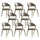 Dining Room Upholstered Chair Leather Open Back Armless Chair 8 Piece Set Brass Gold Clearhalo 'Dining Chairs' 'Dining Tables & Seating' 'dining_chair' 'furn' 'furn_dining_chair' 'Furniture' 'Kitchen & Dining Furniture' 6575503