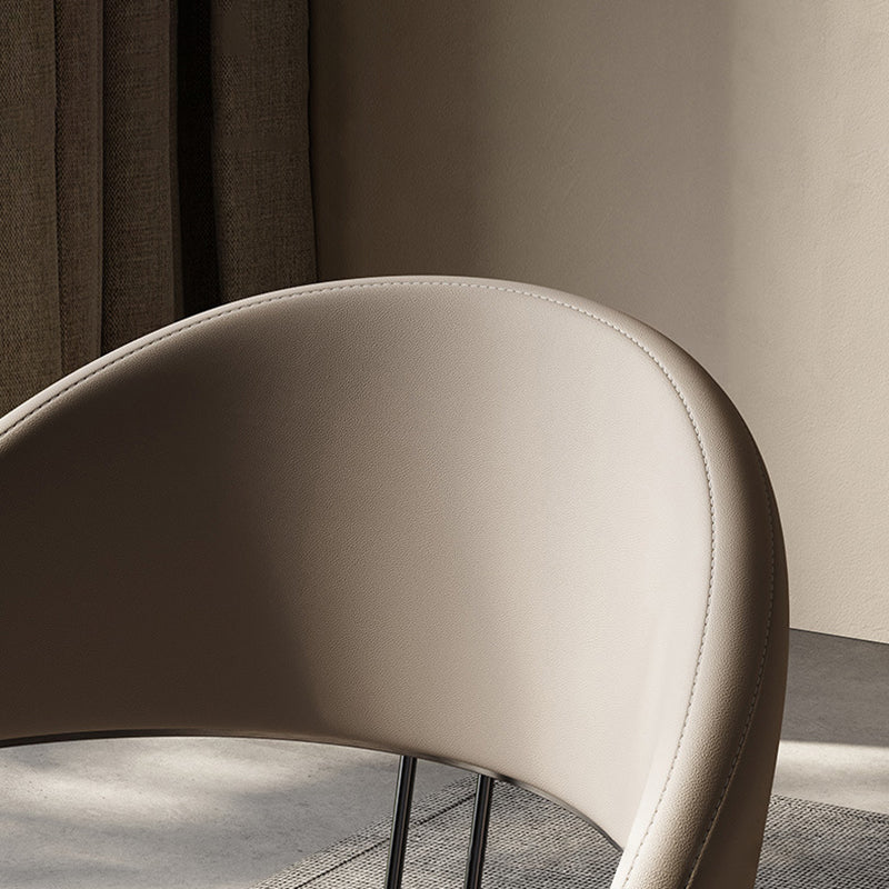 Dining Room Upholstered Chair Leather Open Back Armless Chair Clearhalo 'Dining Chairs' 'Dining Tables & Seating' 'dining_chair' 'furn' 'furn_dining_chair' 'Furniture' 'Kitchen & Dining Furniture' 6575504