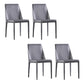 Contemporary Indoor Kitchen Chair Faux Leather Dining Side Chair Dark Gray 4 Piece Set Clearhalo 'Dining Chairs' 'Dining Tables & Seating' 'dining_chair' 'furn' 'furn_dining_chair' 'Furniture' 'Kitchen & Dining Furniture' 6575562