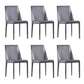 Contemporary Indoor Kitchen Chair Faux Leather Dining Side Chair Dark Gray 6 Piece Set Clearhalo 'Dining Chairs' 'Dining Tables & Seating' 'dining_chair' 'furn' 'furn_dining_chair' 'Furniture' 'Kitchen & Dining Furniture' 6575565