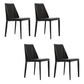 Contemporary Indoor Kitchen Chair Faux Leather Dining Side Chair Black 4 Piece Set Clearhalo 'Dining Chairs' 'Dining Tables & Seating' 'dining_chair' 'furn' 'furn_dining_chair' 'Furniture' 'Kitchen & Dining Furniture' 6575569