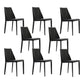 Contemporary Indoor Kitchen Chair Faux Leather Dining Side Chair Black 8 Piece Set Clearhalo 'Dining Chairs' 'Dining Tables & Seating' 'dining_chair' 'furn' 'furn_dining_chair' 'Furniture' 'Kitchen & Dining Furniture' 6575574