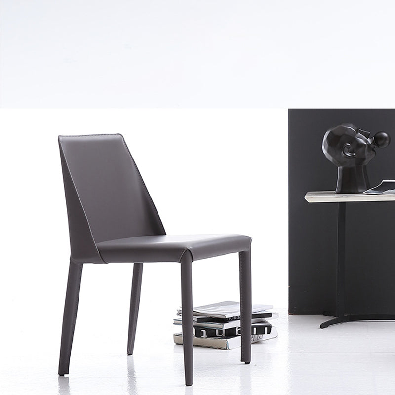 Contemporary Indoor Kitchen Chair Faux Leather Dining Side Chair Clearhalo 'Dining Chairs' 'Dining Tables & Seating' 'dining_chair' 'furn' 'furn_dining_chair' 'Furniture' 'Kitchen & Dining Furniture' 6575578