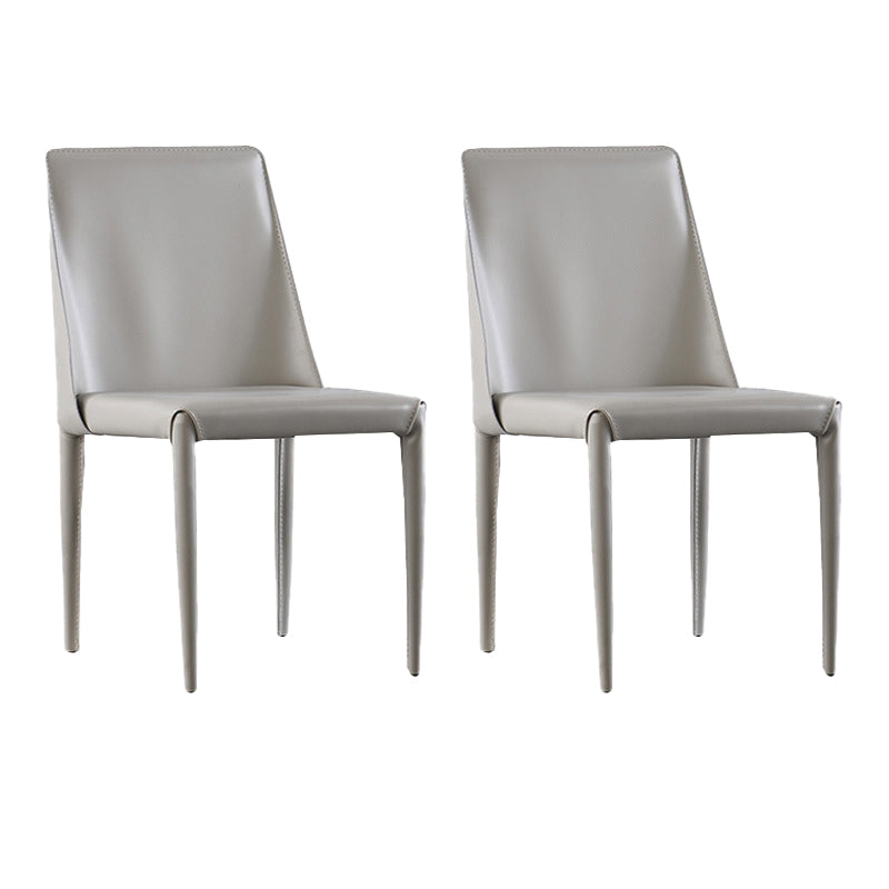 Contemporary Indoor Kitchen Chair Faux Leather Dining Side Chair 2 Piece Set Clearhalo 'Dining Chairs' 'Dining Tables & Seating' 'dining_chair' 'furn' 'furn_dining_chair' 'Furniture' 'Kitchen & Dining Furniture' 6575582