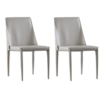 Contemporary Indoor Kitchen Chair Faux Leather Dining Side Chair 2 Piece Set Clearhalo 'Dining Chairs' 'Dining Tables & Seating' 'dining_chair' 'furn' 'furn_dining_chair' 'Furniture' 'Kitchen & Dining Furniture' 6575582