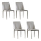 Contemporary Indoor Kitchen Chair Faux Leather Dining Side Chair Light Gray 4 Piece Set Clearhalo 'Dining Chairs' 'Dining Tables & Seating' 'dining_chair' 'furn' 'furn_dining_chair' 'Furniture' 'Kitchen & Dining Furniture' 6575584