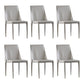 Contemporary Indoor Kitchen Chair Faux Leather Dining Side Chair Light Gray 6 Piece Set Clearhalo 'Dining Chairs' 'Dining Tables & Seating' 'dining_chair' 'furn' 'furn_dining_chair' 'Furniture' 'Kitchen & Dining Furniture' 6575586
