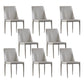 Contemporary Indoor Kitchen Chair Faux Leather Dining Side Chair Light Gray 8 Piece Set Clearhalo 'Dining Chairs' 'Dining Tables & Seating' 'dining_chair' 'furn' 'furn_dining_chair' 'Furniture' 'Kitchen & Dining Furniture' 6575588