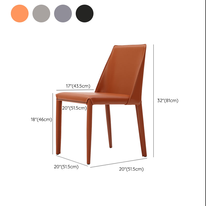 Contemporary Indoor Kitchen Chair Faux Leather Dining Side Chair Clearhalo 'Dining Chairs' 'Dining Tables & Seating' 'dining_chair' 'furn' 'furn_dining_chair' 'Furniture' 'Kitchen & Dining Furniture' 6575589