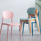 Indoor Plastic Dining Armless Chair Kitchen Open Back Side Chair