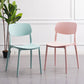 Indoor Plastic Dining Armless Chair Kitchen Open Back Side Chair