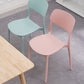 Indoor Plastic Dining Armless Chair Kitchen Open Back Side Chair