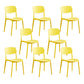 Indoor Plastic Dining Armless Chair Kitchen Open Back Side Chair