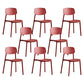 Indoor Plastic Dining Armless Chair Kitchen Open Back Side Chair