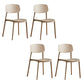 Indoor Plastic Dining Armless Chair Kitchen Open Back Side Chair