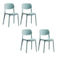 Indoor Plastic Dining Armless Chair Kitchen Open Back Side Chair