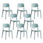 Indoor Plastic Dining Armless Chair Kitchen Open Back Side Chair
