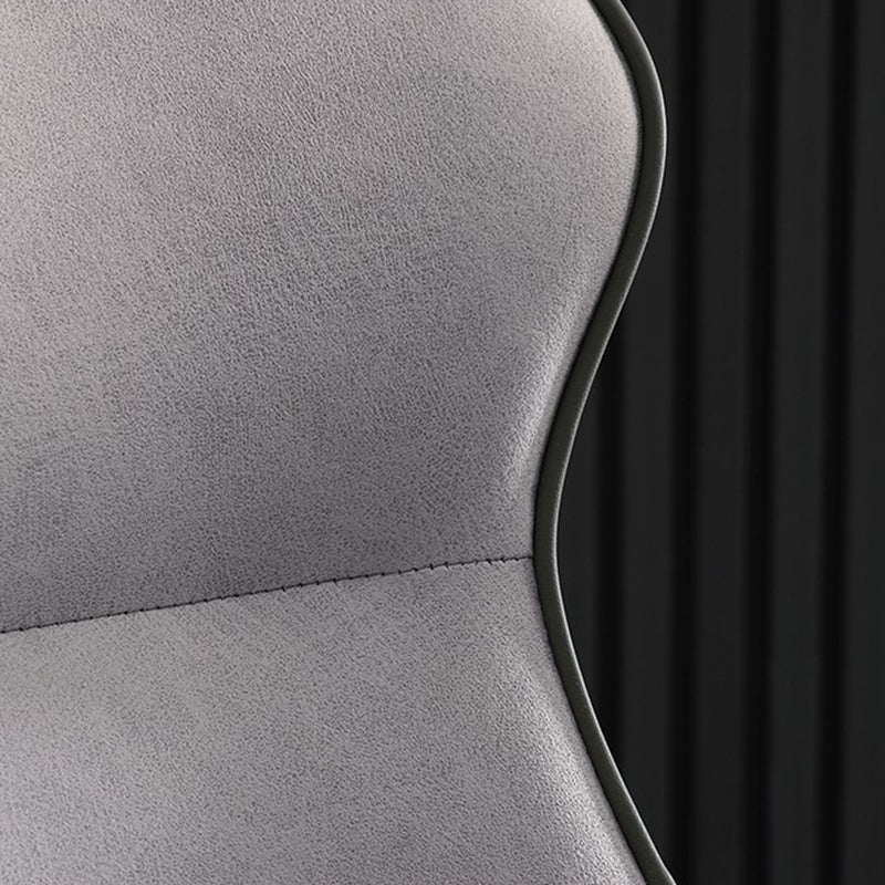 Silla lateral de cuero sintética silla de interior sin brazo contemporánea