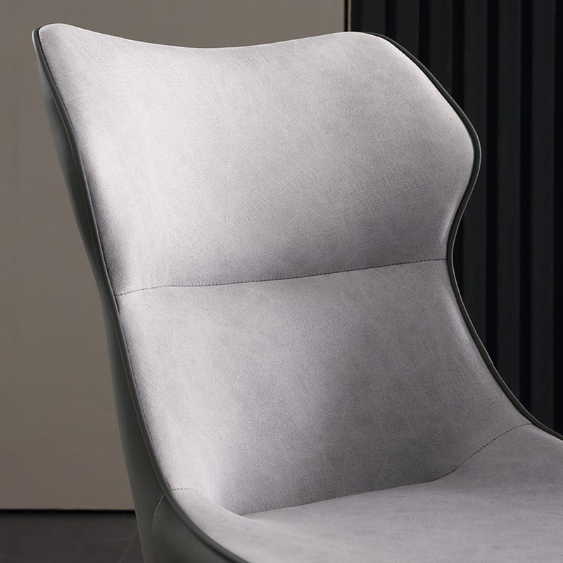 Silla lateral de cuero sintética silla de interior sin brazo contemporánea