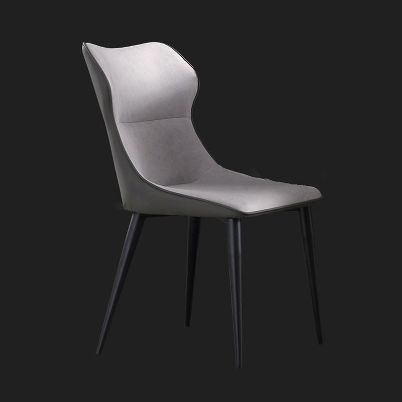 Silla lateral de cuero sintética silla de interior sin brazo contemporánea