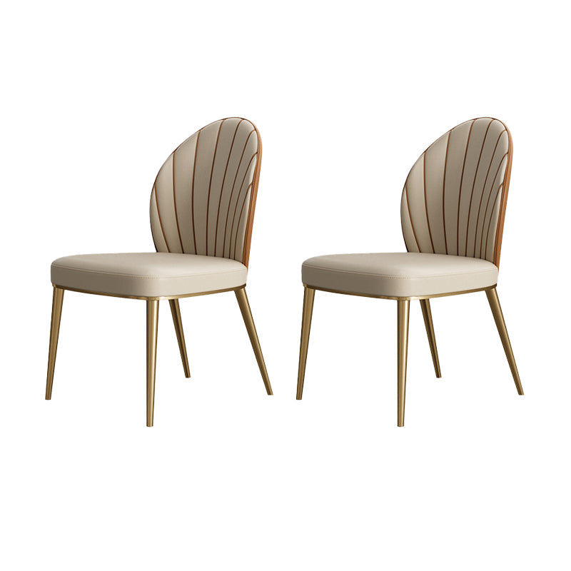 グラムダイニングルームパーソンズ椅子布張りの椅子付き金属製の脚