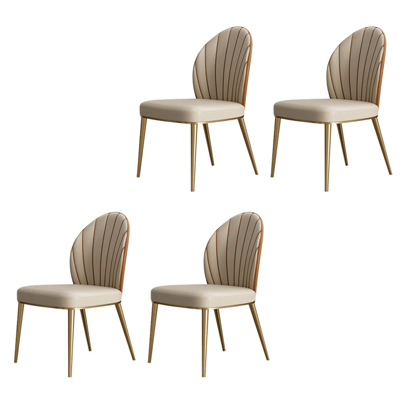 グラムダイニングルームパーソンズ椅子布張りの椅子付き金属製の脚