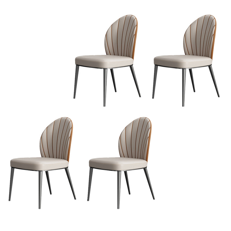 グラムダイニングルームパーソンズ椅子布張りの椅子付き金属製の脚