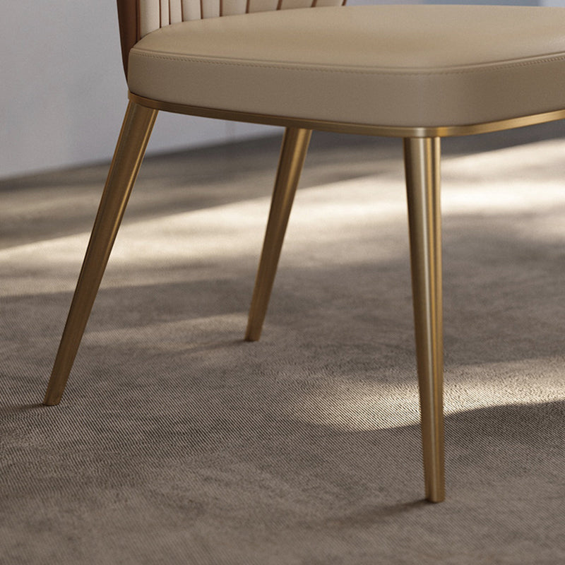 グラムダイニングルームパーソンズ椅子布張りの椅子付き金属製の脚