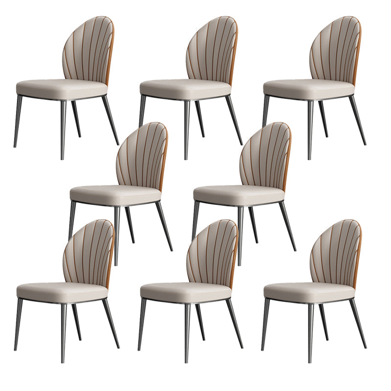 グラムダイニングルームパーソンズ椅子布張りの椅子付き金属製の脚