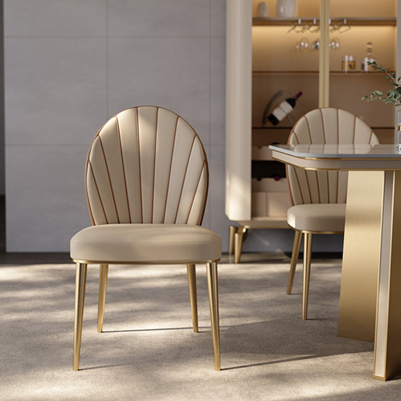 グラムダイニングルームパーソンズ椅子布張りの椅子付き金属製の脚