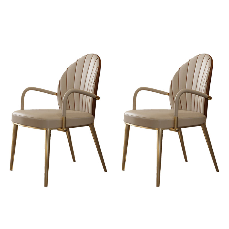 グラムダイニングルームパーソンズ椅子布張りの椅子付き金属製の脚