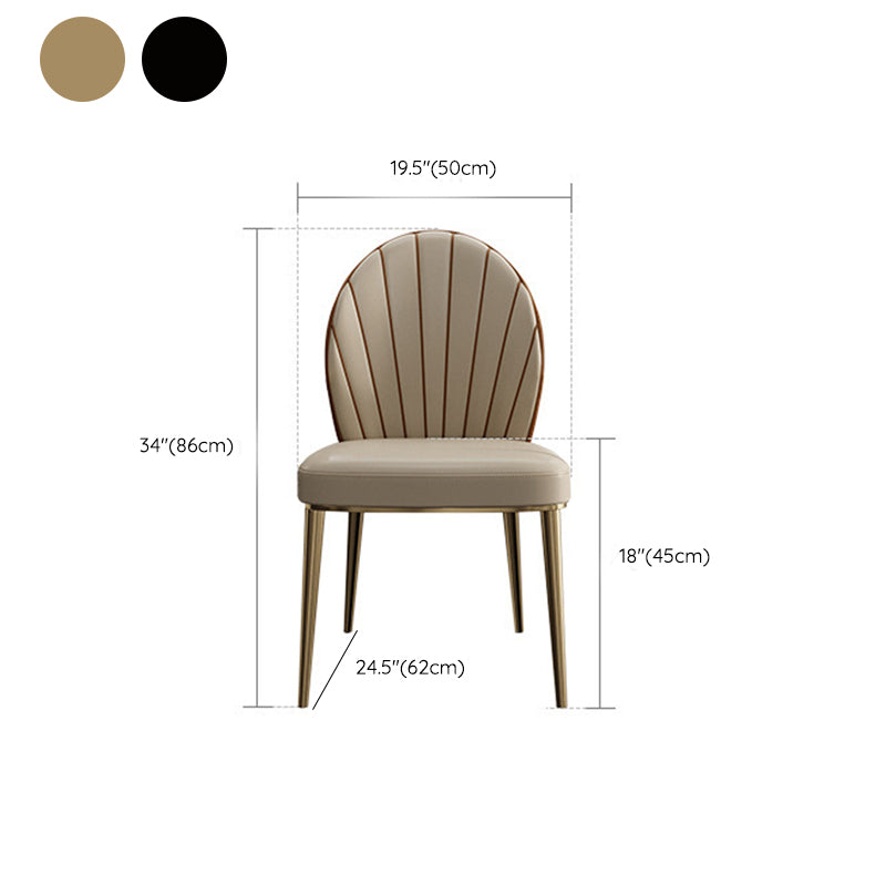 グラムダイニングルームパーソンズ椅子布張りの椅子付き金属製の脚