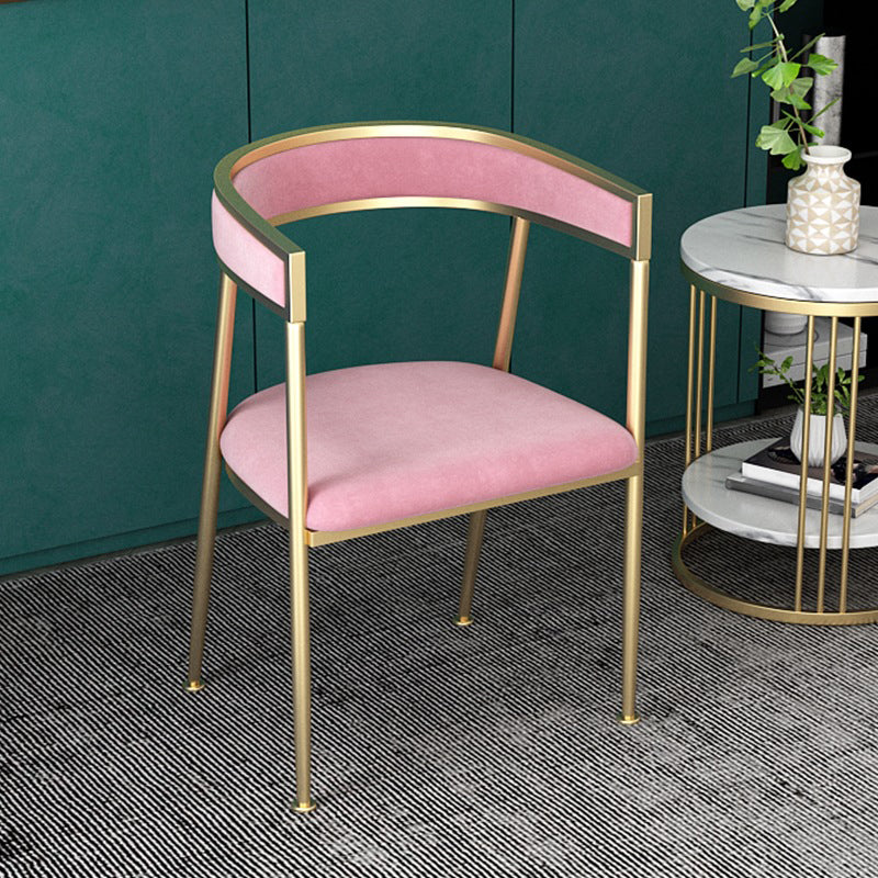 Chaise d'appoint de salle à manger en velours Glam, fauteuil rembourré d'intérieur pour cuisine