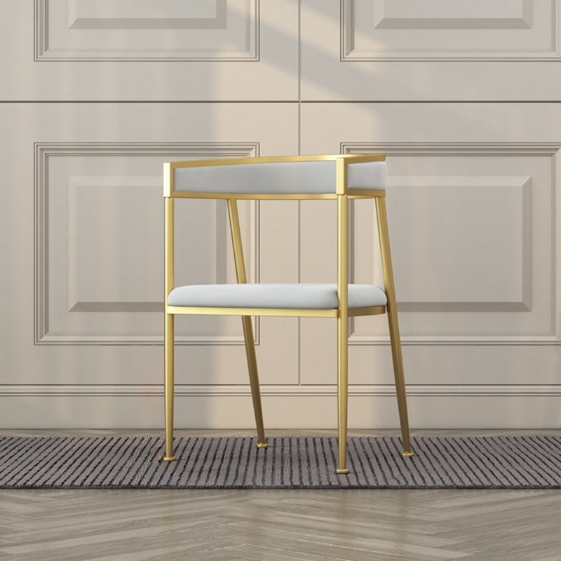 Chaise d'appoint de salle à manger en velours Glam, fauteuil rembourré d'intérieur pour cuisine