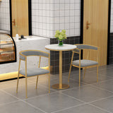 Glam Velvet Ess -Seitenstuhl Küche Innenpolsterarm Stuhl