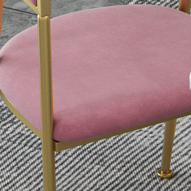 Chaise d'appoint de salle à manger en velours Glam, fauteuil rembourré d'intérieur pour cuisine