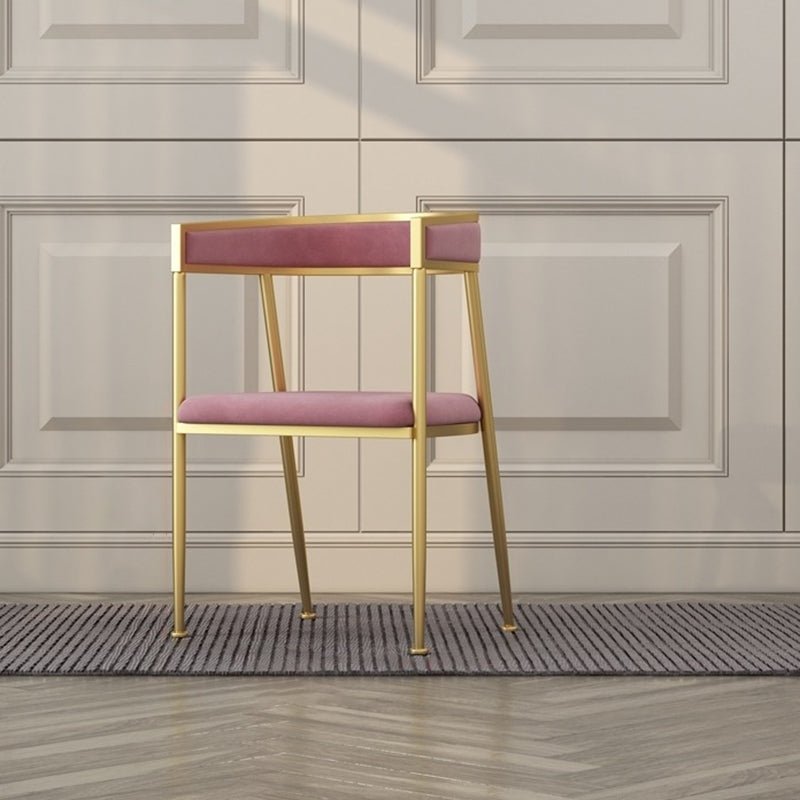 Chaise d'appoint de salle à manger en velours Glam, fauteuil rembourré d'intérieur pour cuisine