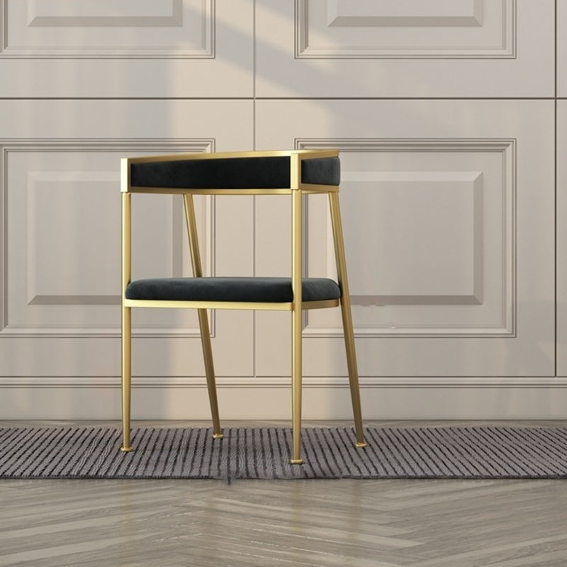 Chaise d'appoint de salle à manger en velours Glam, fauteuil rembourré d'intérieur pour cuisine
