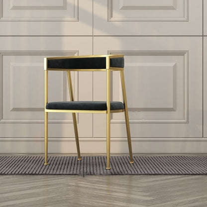 Chaise d'appoint de salle à manger en velours Glam, fauteuil rembourré d'intérieur pour cuisine