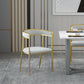 Chaise d'appoint de salle à manger en velours Glam, fauteuil rembourré d'intérieur pour cuisine