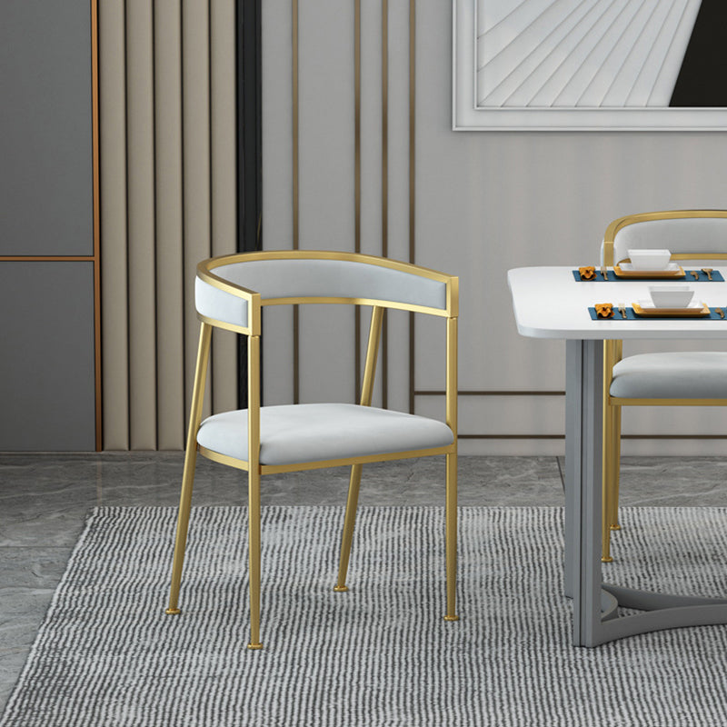 Chaise d'appoint de salle à manger en velours Glam, fauteuil rembourré d'intérieur pour cuisine