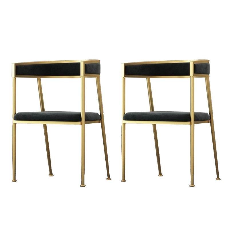 Chaise d'appoint de salle à manger en velours Glam, fauteuil rembourré d'intérieur pour cuisine