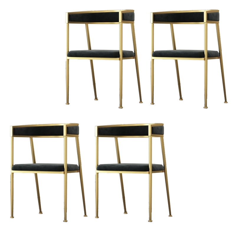 Chaise d'appoint de salle à manger en velours Glam, fauteuil rembourré d'intérieur pour cuisine