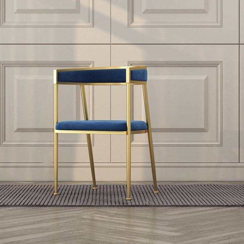 Chaise d'appoint de salle à manger en velours Glam, fauteuil rembourré d'intérieur pour cuisine