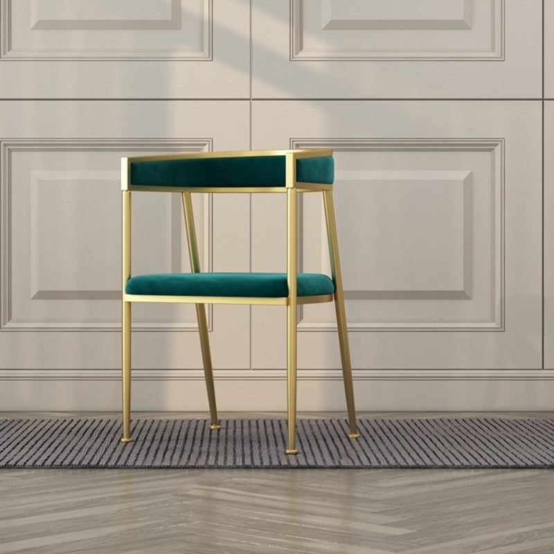Chaise d'appoint de salle à manger en velours Glam, fauteuil rembourré d'intérieur pour cuisine